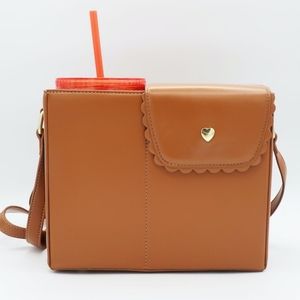 Kate Gabrielle Cute and Hydrated Cupholder Ella Purse with Pocket Caramel/tan